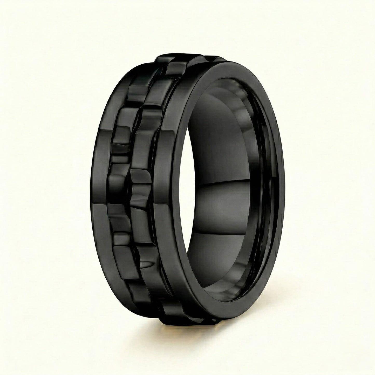 Anillo giratorio de obsidiana