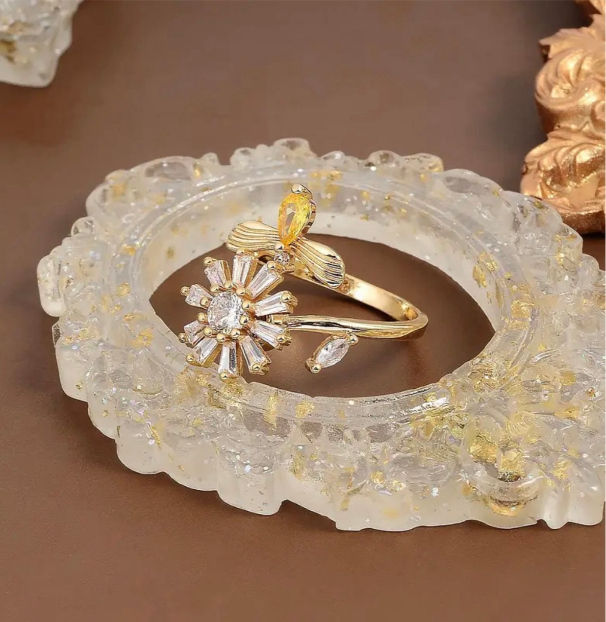 Anxiety ring flower & butterfly