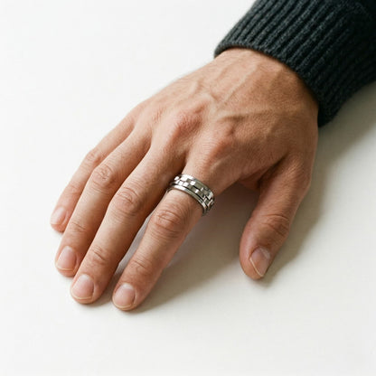 Bague tournante en obsidienne