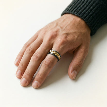 Bague tournante en obsidienne